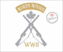 'North Novies WWII Cross Lee Enfields- Nova Scotia Highlanders' Premium Vinyl Decal / Sticker