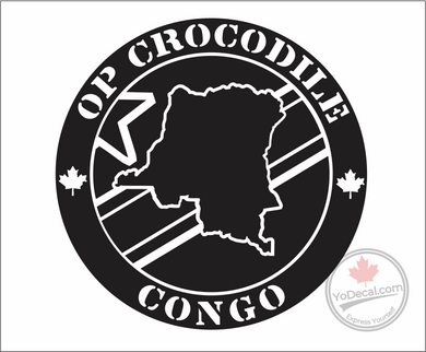 'Op Crocodile Congo' Premium Vinyl Decal / Sticker