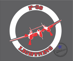 'P-38 Lightning' Premium Vinyl Decal