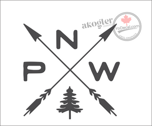 'Pacific Northwest (PNW)' Premium Vinyl Wall Decal