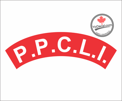 'PPCLI Shoulder Flash' Premium Vinyl Decal / Sticker