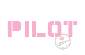 'Pilot' Premium Vinyl Decal