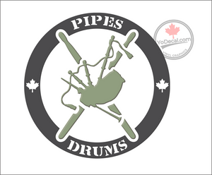 'Pipes & Drums' Premium Vinyl Decal / Sticker