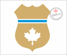 'Canadian Police Badge Thin Blue Line' Premium Vinyl Decal / Sticker