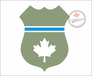 'Canadian Police Badge Thin Blue Line' Premium Vinyl Decal / Sticker