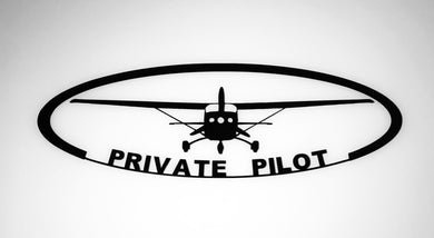 'Private Pilot Oval' Premium Vinyl Decal