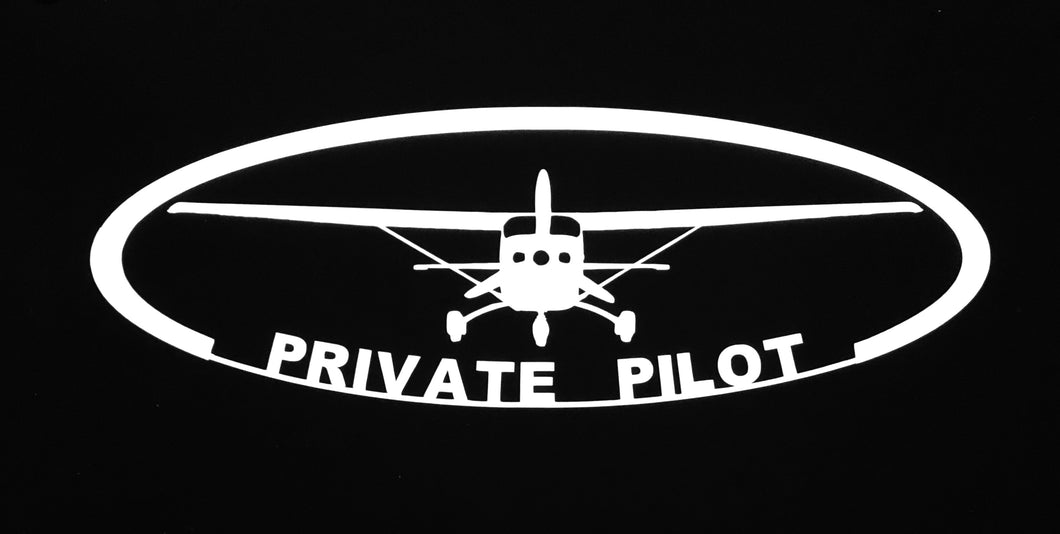 'Private Pilot Oval' Premium Vinyl Decal