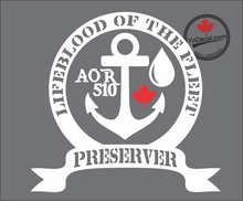 'HMCS Preserver AOR 510 Lifeblood' Premium Vinyl Decal / Sticker