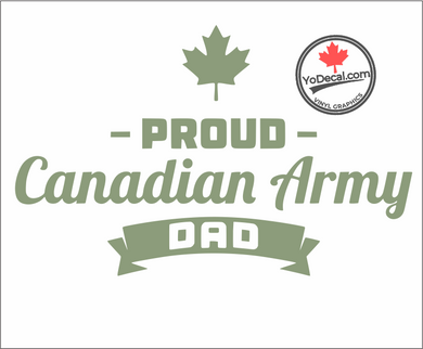 'Proud Canadian Army Dad' Premium Vinyl Decal / Sticker