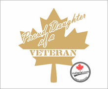 'Proud Daughter of a Veteran' Premium Vinyl Decal / Sticker