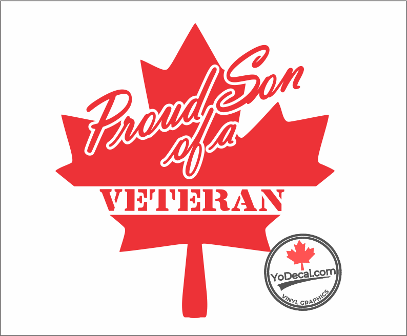 'Proud Son of a Veteran' Premium Vinyl Decal / Sticker