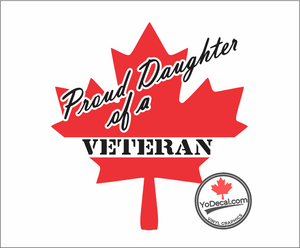 'Proud Daughter of a Veteran' Premium Vinyl Decal / Sticker