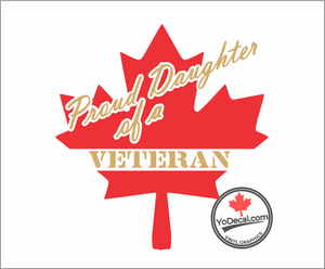 'Proud Daughter of a Veteran' Premium Vinyl Decal / Sticker