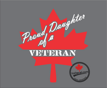 'Proud Daughter of a Veteran' Premium Vinyl Decal / Sticker