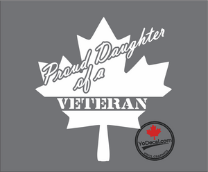 'Proud Daughter of a Veteran' Premium Vinyl Decal / Sticker