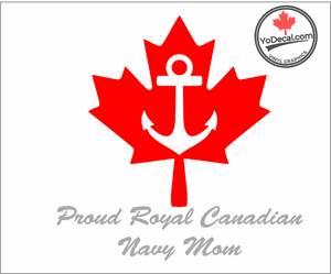 'Proud Royal Canadian Navy Mom' Premium Vinyl Decal / Sticker