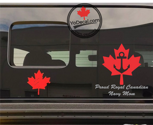 'Proud Royal Canadian Navy Mom' Premium Vinyl Decal / Sticker