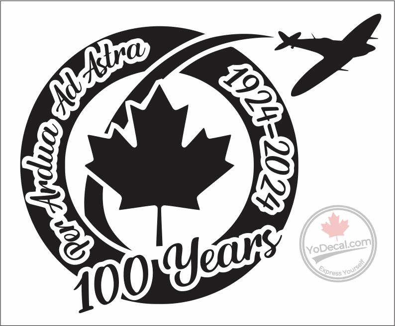 'RCAF 100 Years Per Ardua Ad Astra' Premium Vinyl Decal