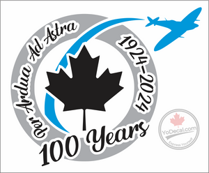 'RCAF 100 Years Per Ardua Ad Astra' Premium Vinyl Decal