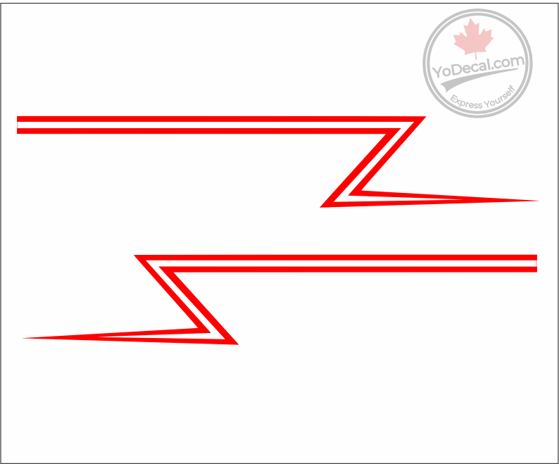 'RCAF ARC Lightning Bolt (Flash) Version 2 (PAIR)' Premium Vinyl Decal ...