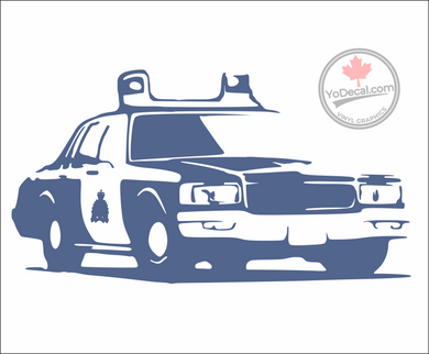'RCMP 70s 80s Patrol Car' Premium Vinyl Decal / Sticker