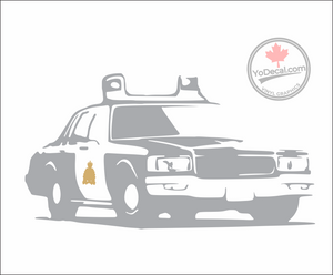 'RCMP 70s 80s Patrol Car' Premium Vinyl Decal / Sticker