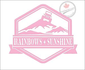 'Rainbows and Sunshine - Jeep' Premium Vinyl Decal