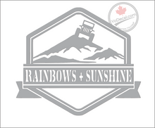 'Rainbows and Sunshine - Jeep' Premium Vinyl Decal