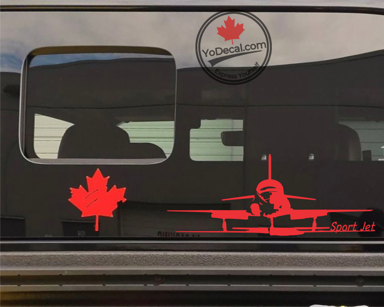 Red Jet Sticker 'Sport Jet' Premium Vinyl Decal – YoDecal.com