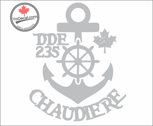 'DDE 235 Chaudiere Restigouche Class Destroyer' Premium Vinyl Decal / Sticker