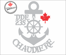 'DDE 235 Chaudiere Restigouche Class Destroyer' Premium Vinyl Decal / Sticker