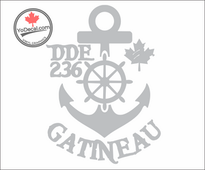'DDE 236 Gatineau Restigouche Class Destroyer' Premium Vinyl Decal / Sticker
