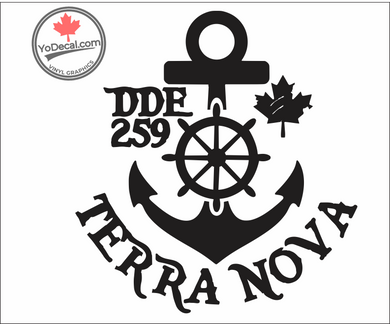 'DDE 259 Terra Nova - Restigouche Class Destroyer' Premium Vinyl Decal / Sticker