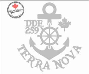 'DDE 259 Terra Nova - Restigouche Class Destroyer' Premium Vinyl Decal / Sticker