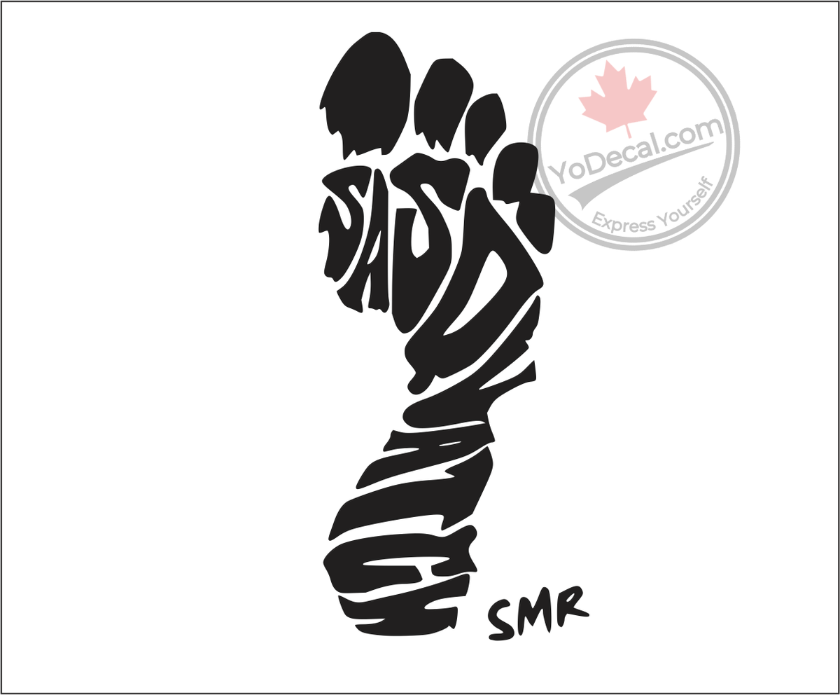 'SMR Foot' Vinyl Decal – YoDecal.com