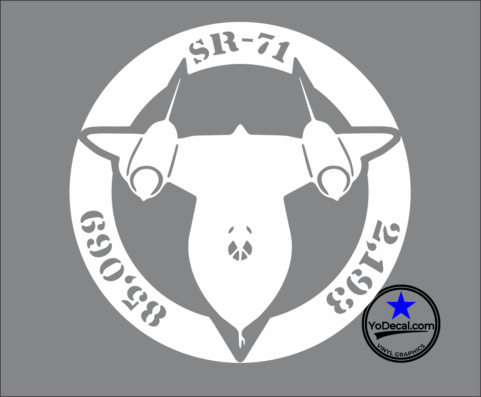 2x Blackbird SR-71 Sticker - Self-Adhesive Vinyl Decal - Skunkworks Skunk
