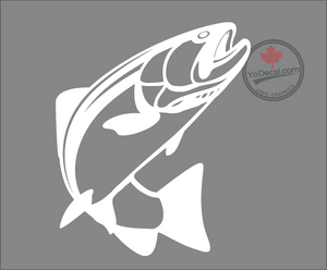'Salmon-Trout Fly Fishing' Premium Vinyl Decal / Sticker