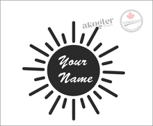 'Shiny and Bright Sun Your Name' Premium Vinyl Wall Decal
