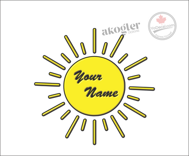 'Shiny and Bright Sun Your Name' Premium Vinyl Wall Decal