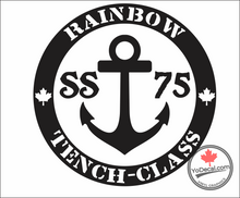 'Tench-Class SS-75 Rainbow' Premium Vinyl Decal / Sticker