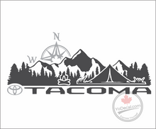 'Toyota Tacoma Mountains & Compass Rose' Premium Vinyl Decal