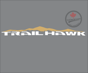 'Jeep Trailhawk Mountain Banner' Premium Vinyl Decal / Sticker