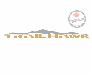 'Jeep Trailhawk Mountain Banner' Premium Vinyl Decal / Sticker