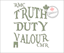 'Truth Duty Valour RMC CMR' Premium Vinyl Decal / Sticker