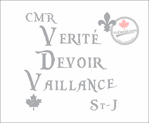 'CMR Verite Devoir Vaillance' Premium Vinyl Decal / Sticker