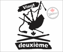 'R 22e R Vingt-deuxième' Premium Vinyl Decal / Sticker