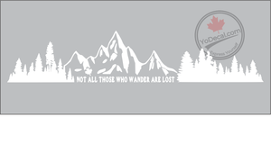 'Not All Those Who Wander Are Lost - Mountains and Trees 2' Premium Vinyl Decal