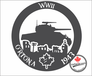 '1st Canadian Armoured Battle of Ortona 1943' Premium Vinyl Decal / Sticker