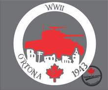 '1st Canadian Armoured Battle of Ortona 1943' Premium Vinyl Decal / Sticker