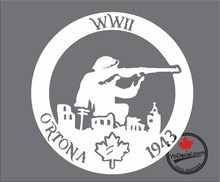 '1st Canadian Infantry Battle of Ortona 1943' Premium Vinyl Decal / Sticker
